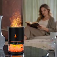 Nouveautés : Humidificateur ultrasonique de bureau avec lampe à flammes artificielles, aromathérapie, pour la maison, la chambre et le bureau
