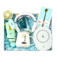 Coffret Cadeau Romantique : Ventilateur de Cou, Parapluie, Tasse Chauffante, Masseur de Cou – Idéal pour Cadeaux d'Entreprise et Vente en Gros