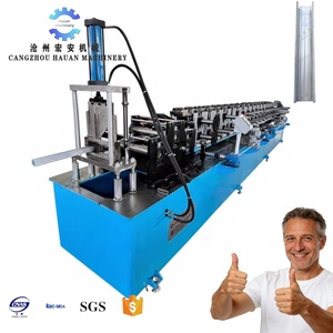 เครื่องขึ้นรูปเหล็กเพอร์ลินอัตโนมัติเต็มรูปแบบ HAUAN ควบคุมด้วย PLC พร้อมระบบเกียร์และลูกปืน แรงดันไฟฟ้า 380V กำลังไฟ 25.5KW ตัดและเรียงซ้อนอัตโนมัติ - Product Image 1