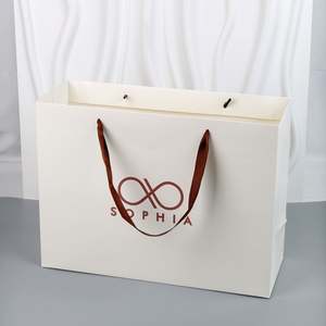 Bolsas de Lujo de Cartón Reciclado de Alta Calidad al por Mayor con Impresión UV, Estampado Dorado y Asas de Cinta para Cosméticos, Champú y Compras - Product Image 3