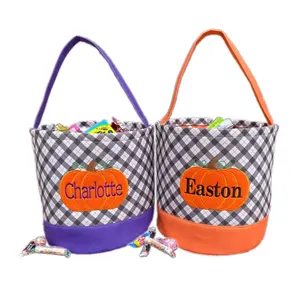 Halloween Basket monogram Halloween Trick or Treat Bag Personalized Halloween Bucket
