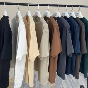 Fabricant de gros Personnalisé Touchhealthy 300 GSM 100% Coton T-shirt surdimensionné à manches courtes respirant doux Épaule tombante - Product Image 1