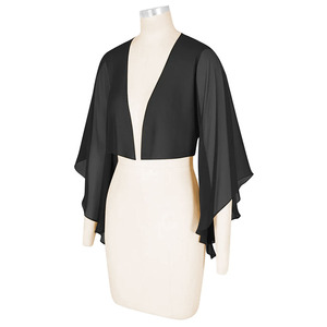 TEENYEE 2025 Cape asymétrique mère de la robe de mariée vestes de mariage mariée en mousseline de soie châle Pashmina mariée - Product Image 1