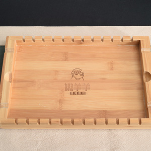 Bamboo <b>BBQ</b> <b>Tray</b> 30x20x3cm Rectangular Serving <b>Tray</b> For Barbecue Meat Rack - Product Image 1