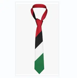 Chất lượng cao palestine cờ palestinian Sọc cà vạt của nam giới quan hệ cổ Mens Đảng Kinh Doanh Cà vạt mềm Skil Tie