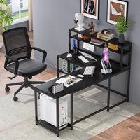 Bureau à domicile Bureau d'étude PC Ordinateur portable Table d'étude Bureaux avec étagère