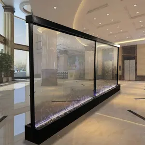 نافورة شلال زجاجية داخلية مصنوعة خصيصًا مميزة بمياه جدارية أنيقة