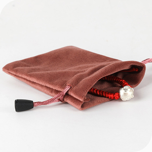 Chất Lượng Cao Da Lộn <span class=keywords><strong>Pouch</strong></span> Nhung Đồ Trang Sức Dây Kéo Túi Bán Buôn Tùy Chỉnh In <span class=keywords><strong>Logo</strong></span> Cho Món Quà Cho - Product Image 4