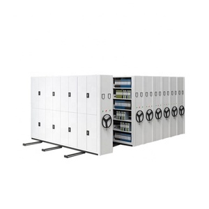 Nhà Máy Tùy Chỉnh Thép Tủ Sách Di Động Hiện Đại Máy Nén Hiển Thị Tủ Sách Nội Thất Thư Viện Kệ Sách Đơn Vị - Product Image 3