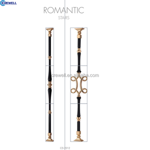 Современная винтовая лестница для небольших помещений, алюминиевые перила, золотое крепление к полу, индивидуальный цвет, бренд Crewell, 5-летняя гарантия, для офиса - Product Image 5