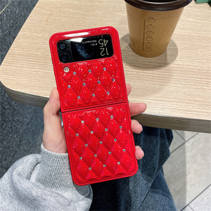 Sang trọng Retro kim cương hình thoi long lanh thạch cho Samsung cho Galaxy Z lật 3 5g Bìa Z Flip3 zflip3 lật zflip di động trường hợp - Product Image 4
