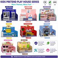 Casa de Juego de Madera Montessori para Interiores, Supermercado con Caja Registradora para Actividades de Aprendizaje Preescolar