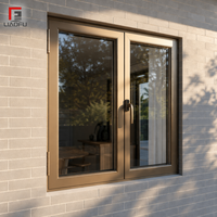 Ventanas Abatibles de Aluminio Resistentes a Huracanes con Doble Vidrio Templado para Casas Residenciales Costeras