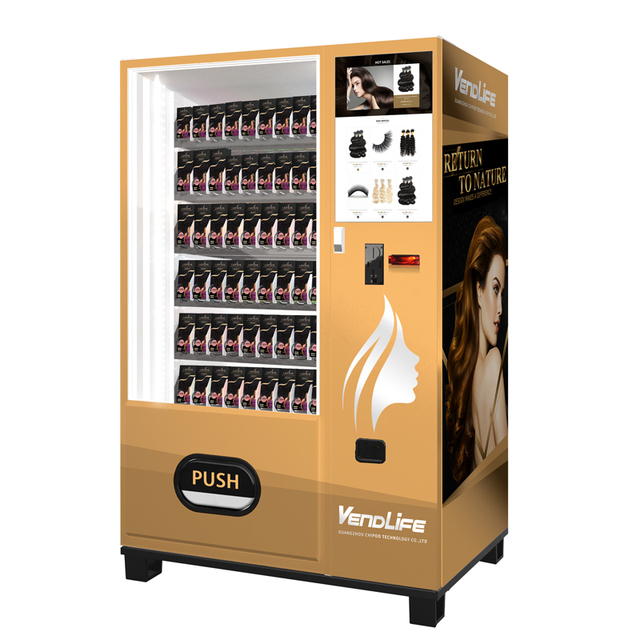 Cosmetic Wigs Human Hair Lashes Eyelashes Vending Machine Smart Beauty Vending Machine Withith Touch Screen