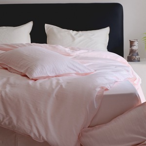   Parure de lit quatre pièces en coton, couleur unie, housse de couette et draps respirants pour une utilisation quatre saisons - Product Image 4