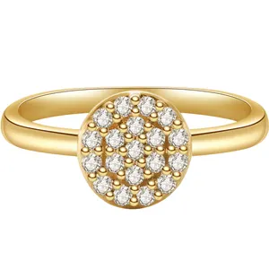 Custom Hot Sales Luxury Classic Ring Lab Diamond Women 18K Gold Rings for Women