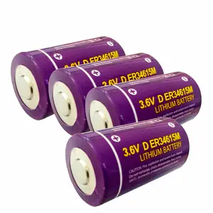D size lisocl2 3.6v 14500mah lithium battery er34615m d cell 14.5ah lithium batteries for vibration sensor