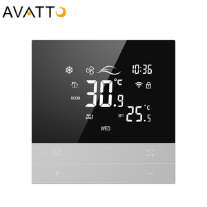 Contrôleur intelligent <span class=keywords><strong>de</strong></span> climatiseur Wifi Avatto Tuya, thermostat Wifi 24v, interrupteur <span class=keywords><strong>de</strong></span> thermostat pour climatiseurs avec fonction <span class=keywords><strong>de</strong></span> refroidissement et <span class=keywords><strong>de</strong></span> chauffage - Product Image 1