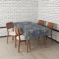Nappe carrée moderne personnalisée en polyester/coton tissé uni et imperméable pour cuisine et salle à manger familiale – Prix de gros