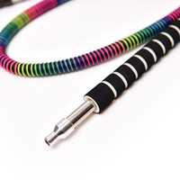 WEIPU Fourniture transfrontalière d'accessoires de narguilé arabe, tube ondulé coloré, tuyau de narguilé à poignée en métal de 1.8m