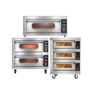 Forno da banco autoportante in acciaio inox a 2 strati per pane, torte e <span class=keywords><strong>pizza</strong></span>, ideale per il commercio transfrontaliero - Prodotto di punta - Product Image 3