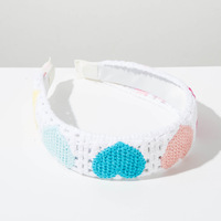 Nieuwe aanwinst: gebreide haarelastiek met hartjesprint voor Valentijnsdag, haaraccessoires voor dames