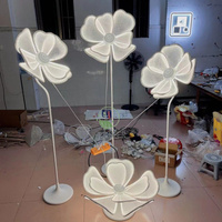 Lumière florale géante à LED pour entrée de mariage, allée, lumière décorative, support de fleurs en plomb pour route