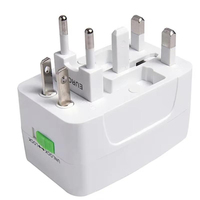Adaptateur de voyage universel USB pour ordinateur portable, prise universelle US UK EU AU, chargeur secteur 18W, protection contre les surtensions, tout-en-un