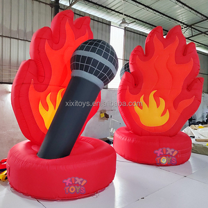XIXI TOYS <strong>Custom</strong> Red <strong>Inflatable</strong> <strong>Microphone</strong> Flame Model Balloon for Music Concert DJ Stage Decorations Advertising <strong>Inflatables</strong> - Product Image 5