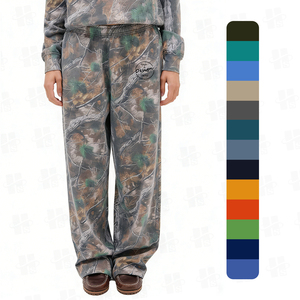 Pantalones Deportivos de Felpa Francesa Gruesa de 400 g con Estampado Digital Personalizado, Cintura Media, Corte Holgado y Pierna Ancha, Estilo Camuflaje - Product Image 1