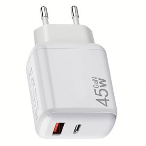 GaN 45W <b>Charger</b> A+C Fast Charging <b>Usb</b>-c Power Supply Adapter US/EU/UK <b>Plug</b> Type C <b>Charger</b> Block - Product Image 1