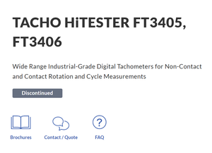 HIOKI FT3405 FMI TACHO HiTESTER. Tachymètre/compteur de régimes pour tests sans contact. FT3405 HIOKI FT3405 FMI TACHO HiTESTER. - Product Image 4