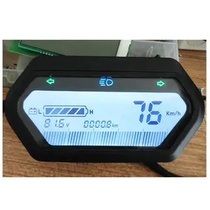 Velocímetro para bicicleta, display lcd 48v, para scooter elétrico, peças, voltímetro