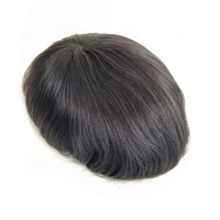Peau Super Mince Délié Naturel PU Base Pièce Homme Cheveux Unité Toupet Pour Hommes