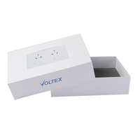 Boîte d'emballage rigide pour appareils électroniques, finition blanche propre, impression personnalisée du logo de la marque sur la surface