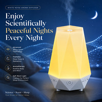 Diffuseur d'arômes et humidificateur portable 160 ml avec 32 sons blancs, lumière RGB et batterie 2600 mAh pour voiture, maison et bureau