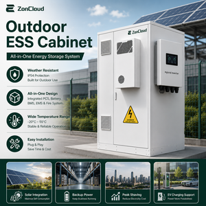 Système <span class=keywords><strong>de</strong></span> stockage d'énergie ZonCloud pour petites entreprises et commerces, 30kWh~200kWh, batterie solaire commerciale LiFePO4 pour stockage sur réseau, gestion du pic <span class=keywords><strong>de</strong></span> consommation et alimentation <span class=keywords><strong>de</strong></span> secours - Product Image 2