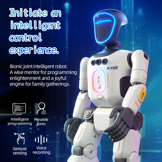 Simulated Joint Intelligent Robot Recording Dancing Gesture Sensing Voice Remote Control Programming Wireless Plastic Robot