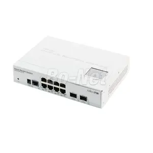 MikroTik yönlendirici CRS260-8G-2S + konfigürasyonda sekiz Gigabit Ethernet portu ve iki SFP ve 10G fiber bağlantı için kullanılabilir