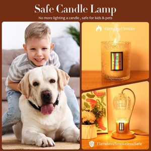 Lámpara Calentadora de Velas Eléctrica de Lujo sin Humo, con Altura Ajustable, sin Llama, para Cera, Venta al por Mayor - Product Image 4