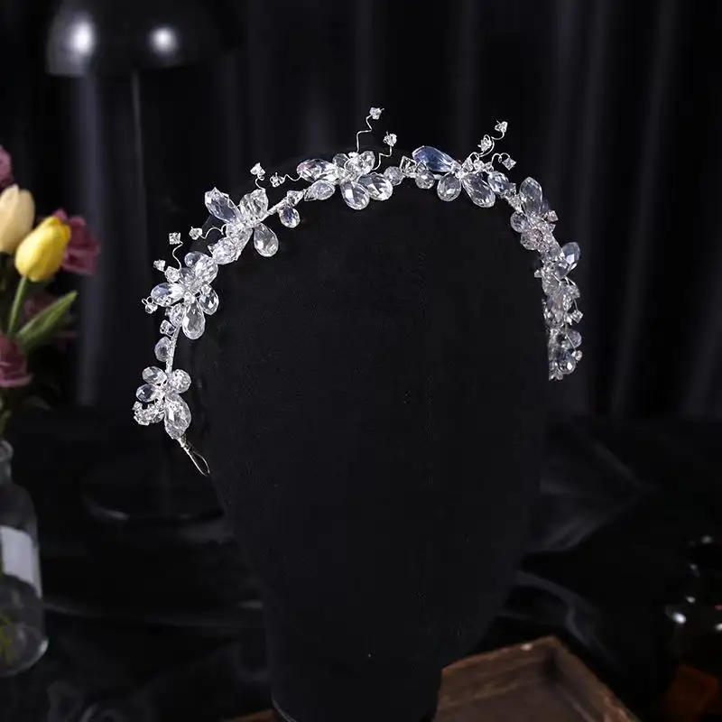 Wedding Bridal Crown Rhinestone Wedding Bridal Tiaras And Crowns Hair Accessories For Cosplay Birthday Wedding Party