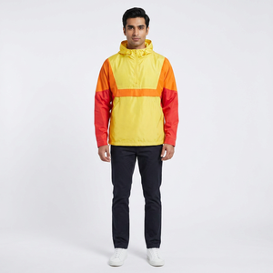 Windbreaker <b>Jacket</b> Mens <b>Red</b> Orange Yellow Street wear Rip-stop <b>Waterproof</b> Hike <b>Jackets</b> Half Zip Windproof Anorak <b>Jacket</b> - Product Image 1