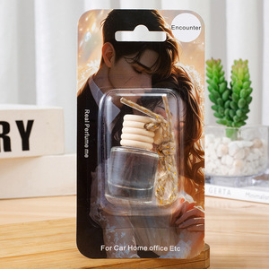 Five-line Lid Blister Card Packaging Cylindrical Glass <strong>Car</strong> Perfume <strong>Diffuser</strong> <strong>Car</strong> Pendant Vehicle Hanging Ornament Essential Oil - Product Image 4