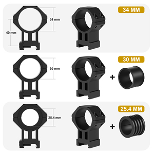 <span class=keywords><strong>3</strong></span> en 1 Scope Ring 25,4/30/34mm Scope Mount Accesorios de caza - Product Image 3