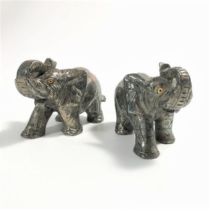 Natural al por mayor de la piedra preciosa Semi 4 pulgadas <span class=keywords><strong>pirita</strong></span> artesanía elefante talla - Product Image 4