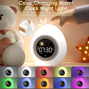Macchina per il suono del rumore bianco per bambini Baby Touch luce notturna sette colori RGB luce per Nursery sonno Trainer Display a LED sveglia regalo - Product Image 4