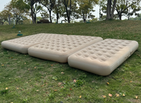 Matelas pneumatique entièrement automatique avec pompe à air intégrée, revêtement floqué, sur-matelas sur mesure, taille simple/double pour l'extérieur