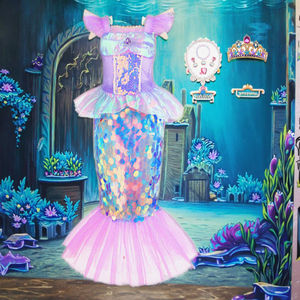 Disfraz de Ariel de Halloween para niñas vestido de <span class=keywords><strong>sirenita</strong></span> vestido inspirado en TV y películas para niños pequeños - Product Image 3