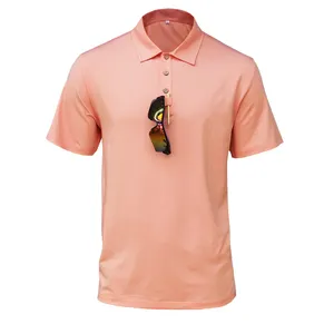 pink Cotton performance golf polos t shirts poloshirt knitted t-shirt Men's custom high quality OEM upf50+ polos