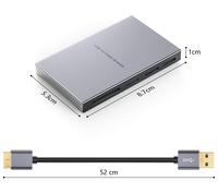 Lector de Tarjetas USB 3.0 de Aleación de Aluminio con SD, Micr0SD, TF, CF, MS y M2